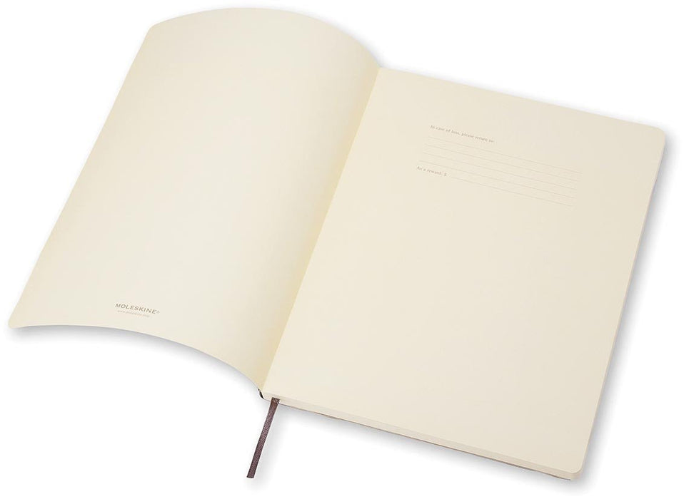 Moleskine notitieboek, ft 19 x 25 cm, geruit, soepele cover, 192 blad, zwart - OfficeTown