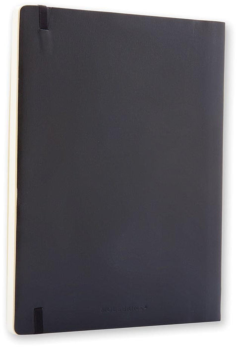 Moleskine notitieboek, ft 19 x 25 cm, geruit, soepele cover, 192 blad, zwart - OfficeTown