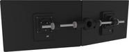 Monitorarm voor 2 schermen met modulaire en circulaire crossbar - OfficeTown