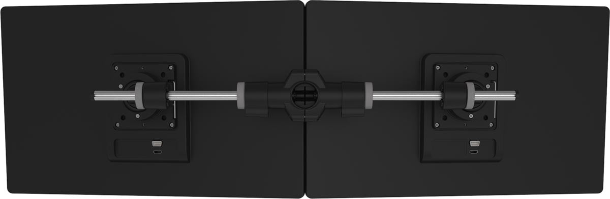 Monitorarm voor 2 schermen met modulaire en circulaire crossbar - OfficeTown