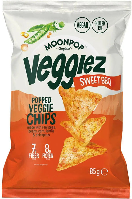 Moonpop Veggiez chips Sweet BBQ, zak van 85 g 6 stuks - OfficeTown