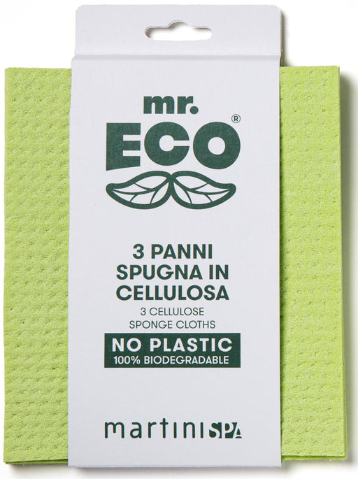 Mr. Eco vaatdoekjes ft 19,5 x 16,5 cm, van plantaardige cellulose, pak van 3 stuks - OfficeTown