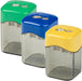 M+R potloodslijper Quattro Swing Eco, 2 gaats, met transparant reservoir, geassorteerde kleuren 10 stuks - OfficeTown