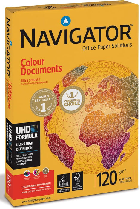 Navigator Colour Documents presentatiepapier ft A4, 120 g, pak van 250 vel - OfficeTown