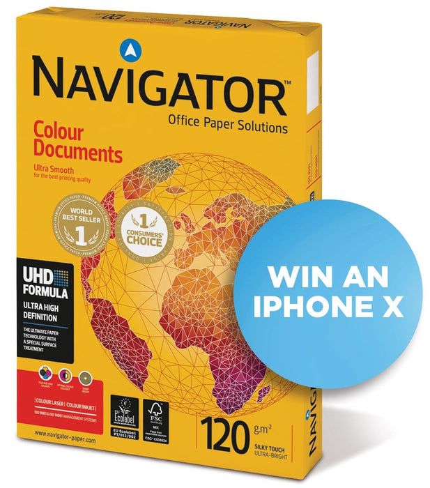 Navigator Colour Documents presentatiepapier ft A4, 120 g, pak van 250 vel - OfficeTown