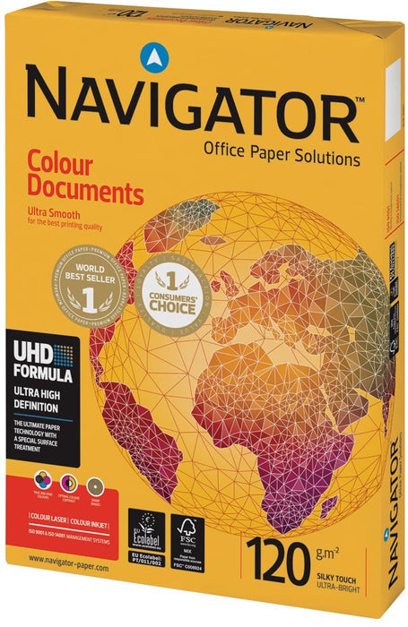 Navigator Colour Documents presentatiepapier ft A4, 120 g, pak van 250 vel - OfficeTown