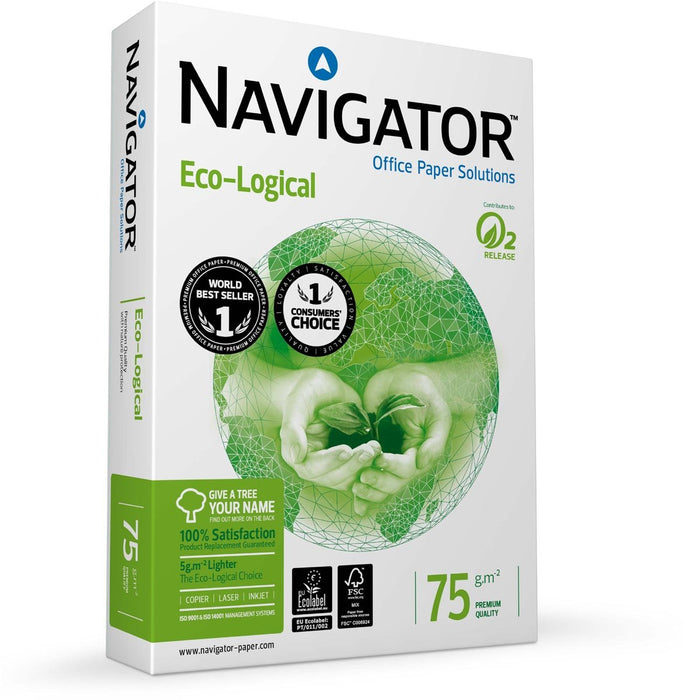Navigator Eco - Logical printpapier ft A3, 75 g, pak van 500 vel 5 stuks - OfficeTown