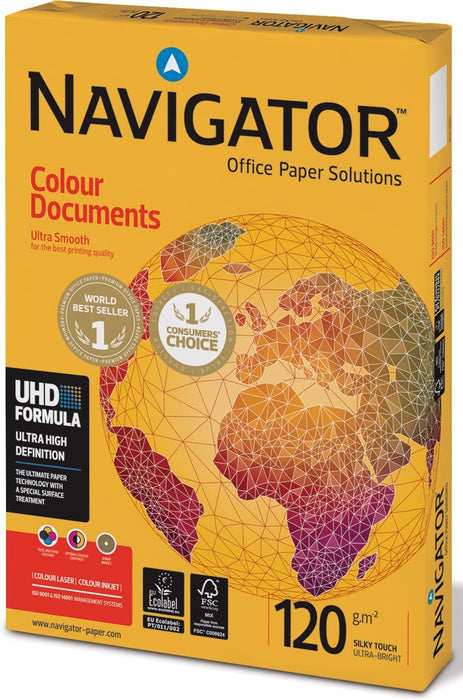 Navigator Kleurendocumenten Presentatiepapier ft A3, 120 g, 500 vel 4 stuks - OfficeTown