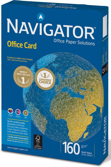 Navigator Office Card presentatiepapier A3, 160 g, 250 vel, 5 pakken - OfficeTown