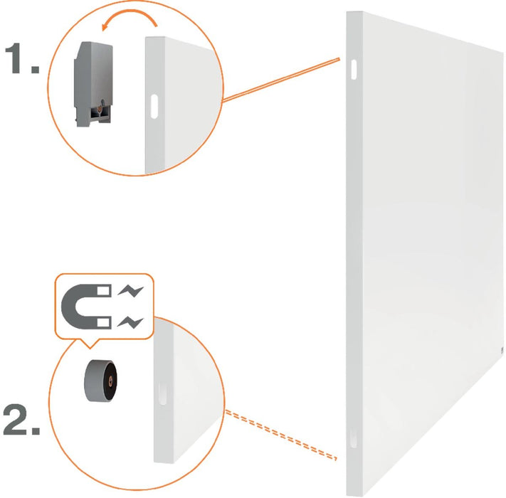 Nobo Infinity randloos whiteboard, staal, magnetisch, 90 x 120 cm - OfficeTown