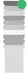 Nobo T - fiches op T - planbord, 100 stuks, groen, ft 53 x 45 mm, 170 g/m² - OfficeTown
