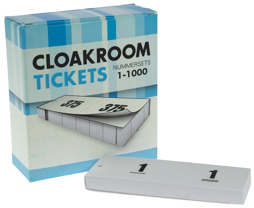 Nummer - / garderobeblokken met dubbele nummering 1 - 1000 in wit - OfficeTown