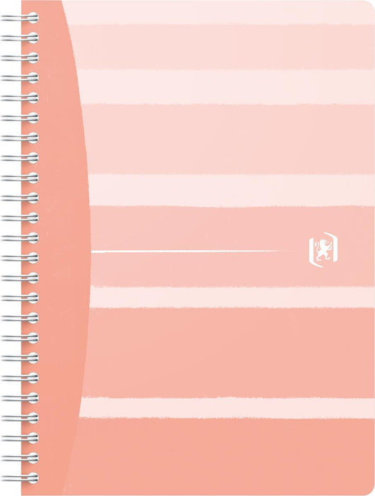 Oxford Iconics spiraalschrift, ft A5, 120 bladzijden, geruit 5 mm, geassorteerde kleuren 5 stuks - OfficeTown