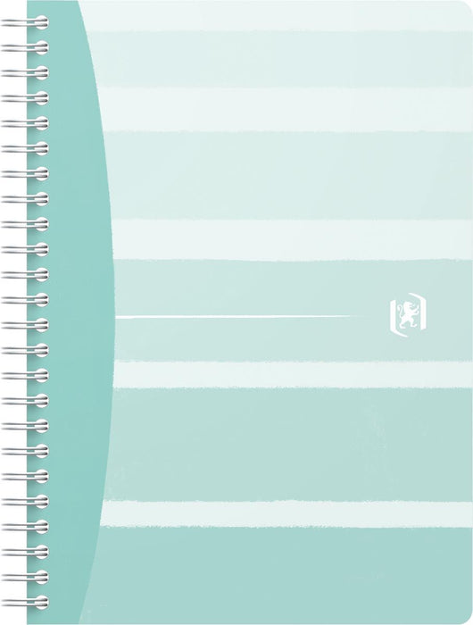 Oxford Iconics spiraalschrift, ft A5, 120 bladzijden, geruit 5 mm, geassorteerde kleuren 5 stuks - OfficeTown