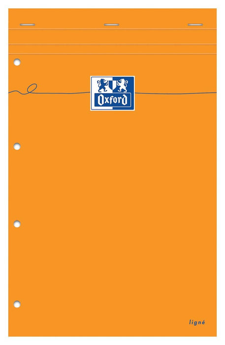 Oxford Orange Pads schrijfblok, ft A4+, gelijnd, 160 bladzijden, 4 - gaatsperforatie - OfficeTown