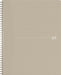 Oxford Origin spiraalschrift, ft A4+, 140 bladzijden, geruit 5 mm, zand - OfficeTown