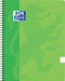 Oxford School Touch spiraalblok, ft A4, 140 bladzijden, gelijnd, groen (limoen) - OfficeTown