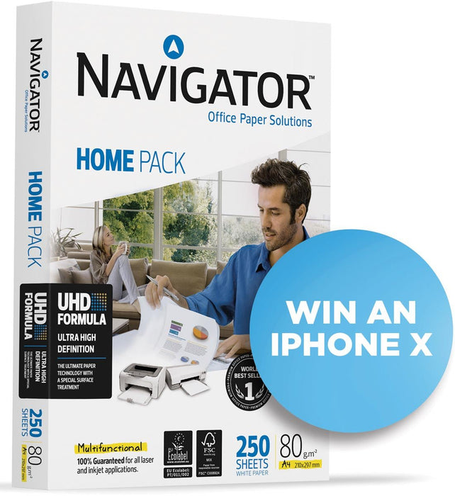 Pallet Navigator Home Pack printpapier ft A4,80 g, pak van 250 vel 400 stuks - OfficeTown