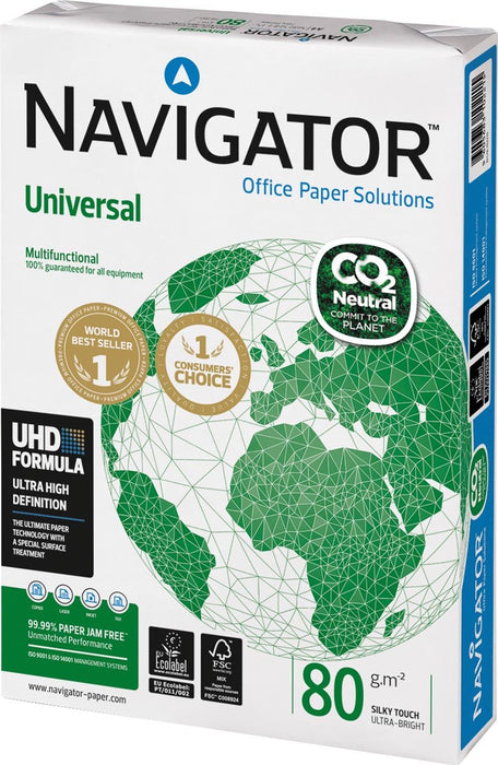 Pallet Navigator Universal CO2 - neutraal papier, ft A4, 80 g, pak van 500 vel 200 stuks - OfficeTown