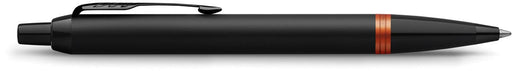 Parker IM Vibrant Rings balpen, zwart met oranje accenten - OfficeTown