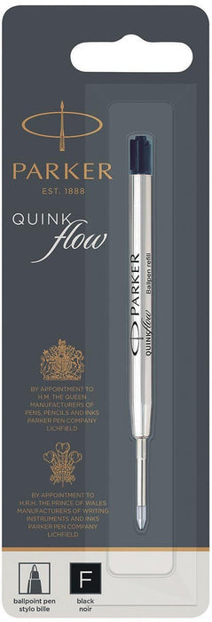 Parker Quinkflow navulling voor balpen, fijn, zwart, op blister - OfficeTown