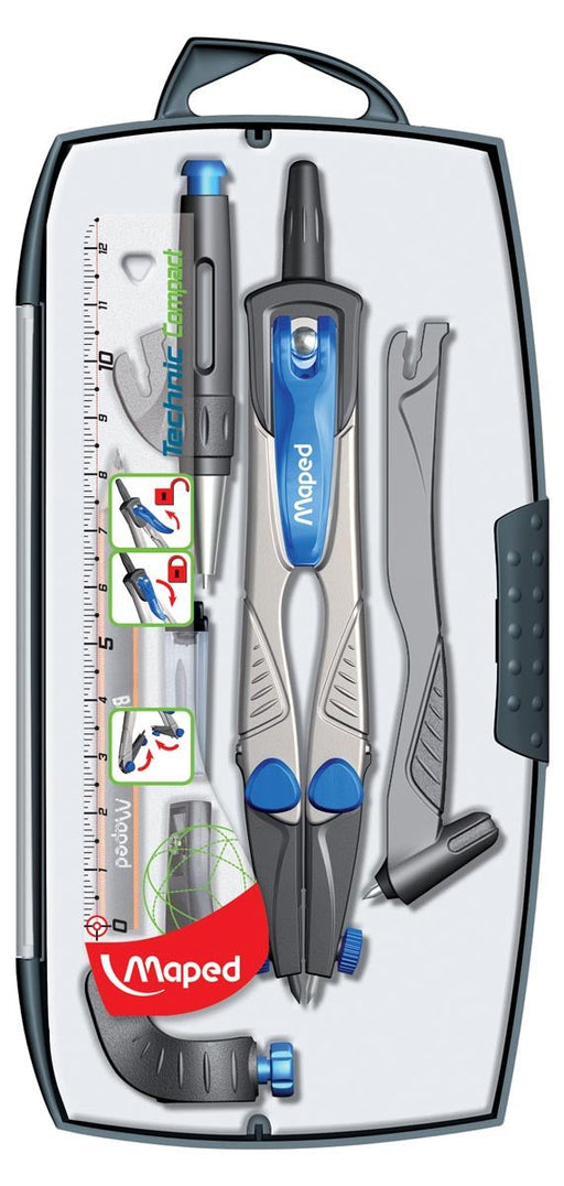 Passer Technic Compact 7 - delige passerdoos met accessoires - OfficeTown