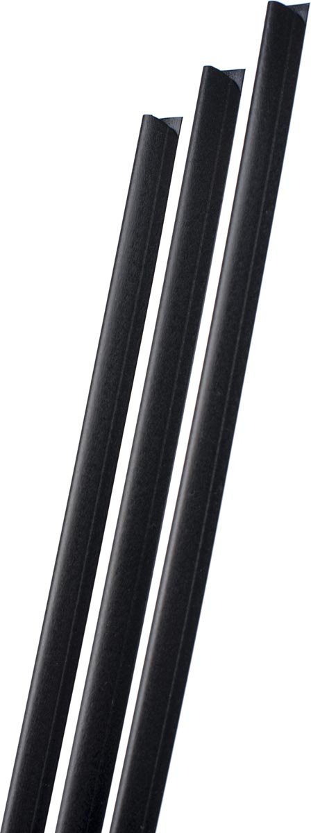 Pavo klemstrips, pak van 100 stuks, 6 mm, zwart 10 stuks - OfficeTown