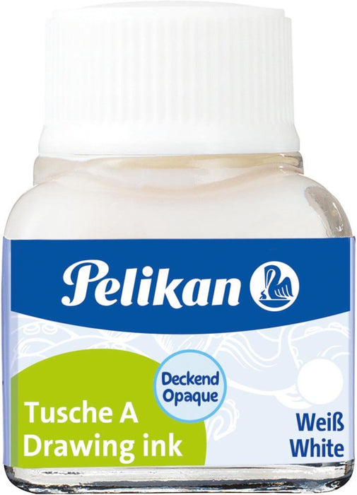 Pelikan Oost - Indische inkt wit, 10 ml flesje - OfficeTown