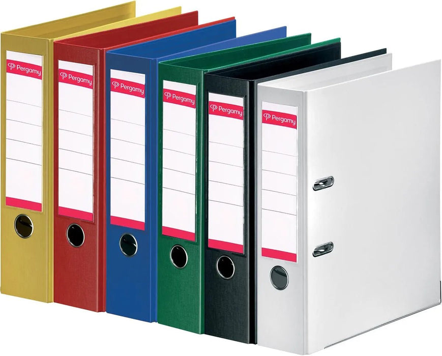 Pergamy ordner, voor ft A4, volledig uit PP, rug van 8 cm, geassorteerde kleuren 10 stuks - OfficeTown
