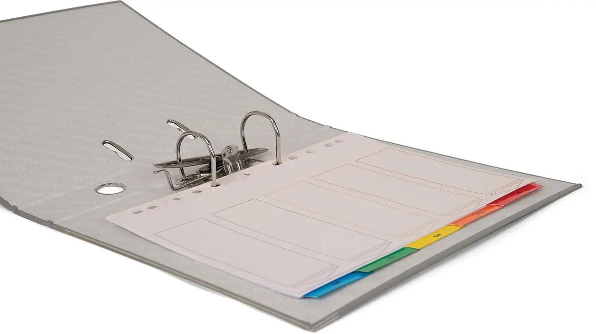 Pergamy tabbladen met indexblad, ft A4, 11 - gaatsperforatie, geassorteerde kleuren, set 1 - 5 - OfficeTown