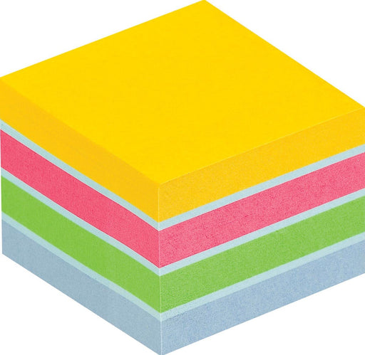 Post - it Notes mini kubus, 400 vel, ft 51 x 51 mm, geassorteerde kleuren, op blister - OfficeTown