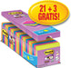 Post - it Super Sticky Notes, 90 vellen, afm. 76 x 76 mm, assortiment kleuren, verpakking van 21 blokken + 3 gratis - OfficeTown