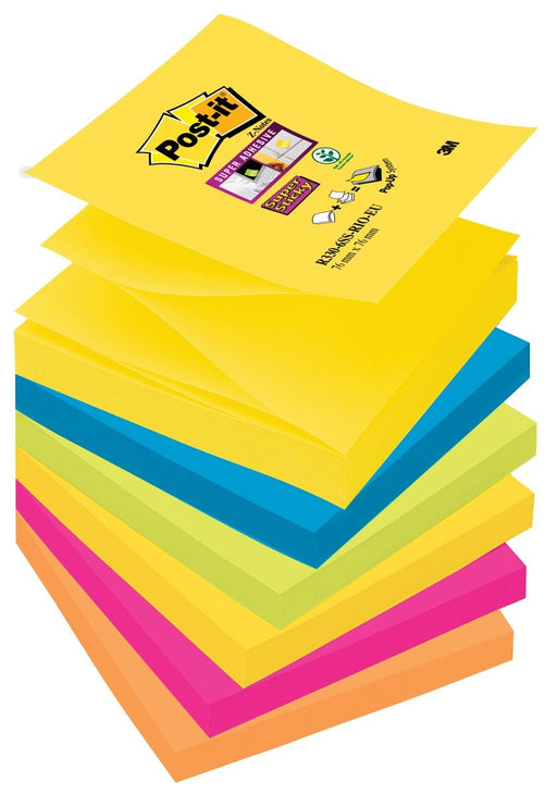 Post - it Super Sticky Z - notes Carnival, 90 vel, ft 76 x 76 mm, pak van 6 blokken - OfficeTown