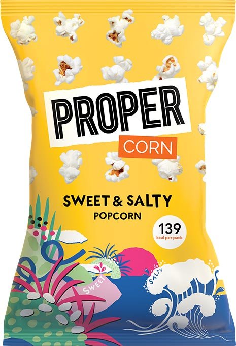 Proper popcorn Sweet & Salty, zak van 30 g 12 stuks - OfficeTown