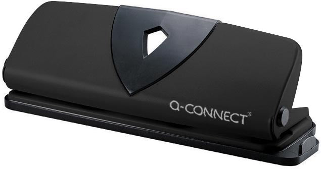 Q - CONNECT 4 - gaatsperforator, tot 25 vel, in het zwart - OfficeTown