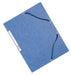Q - CONNECT elastomap, A4, 3 kleppen en elastieken, karton, blauw - OfficeTown
