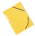 Q - CONNECT elastomap, A4, 3 kleppen en elastieken, karton, geel - OfficeTown