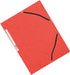 Q - CONNECT Elastomap A4, 3 Kleppen en Elastieken, Rood - OfficeTown