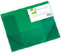 Q - CONNECT Elastomap, A4, 3 kleppen en elastieken, transparant PP, groen - OfficeTown