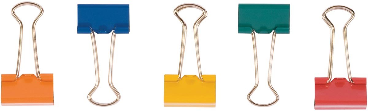 Q - CONNECT foldbackclip, geassorteerde kleuren, 24 mm, doosje van 10 stuks - OfficeTown