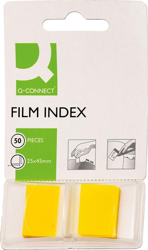 Q - CONNECT Index, ft 25 x 45 mm, 50 tabs, geel - OfficeTown