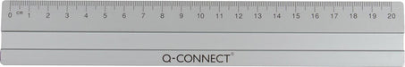 Q - CONNECT liniaal, aluminium, 20 cm - OfficeTown