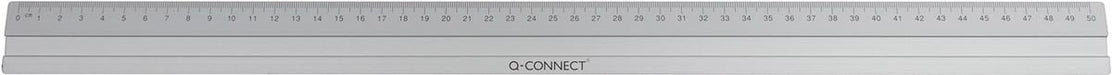 Q - CONNECT liniaal, aluminium, 50 cm - OfficeTown