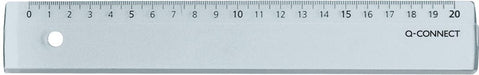 Q - CONNECT liniaal, plastic, in hoesje, 20 cm - OfficeTown