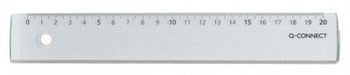 Q - CONNECT liniaal, plastic, in hoesje, 20 cm - OfficeTown