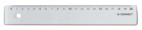 Q - CONNECT liniaal, plastic, in hoesje, 20 cm - OfficeTown