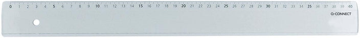 Q - CONNECT liniaal, plastic, in hoesje, 40 cm - OfficeTown