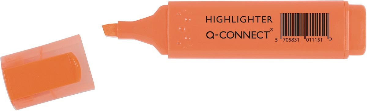 Q - CONNECT markeerstift met oranje fluorescerende inkt - OfficeTown