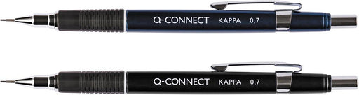 Q - CONNECT mechanisch potlood Kappa 0,7 mm, assortiment kleuren met antislip grip, metalen clip en drukknop met gum - OfficeTown