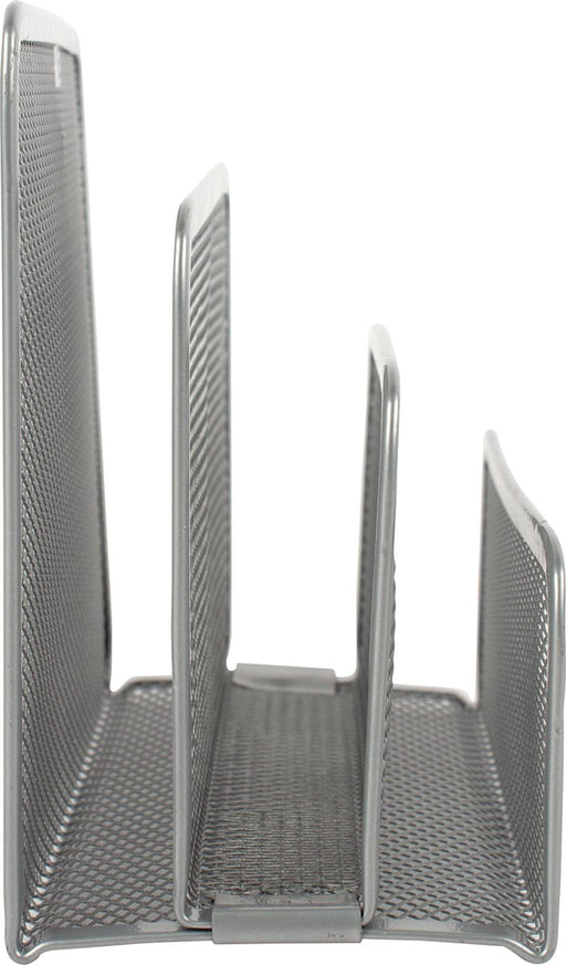 Q - CONNECT metalen bureau - organizer 3 compartimenten zilver - OfficeTown